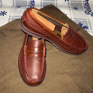 L.L. Bean Allagash Bison Leather Loafers 10D